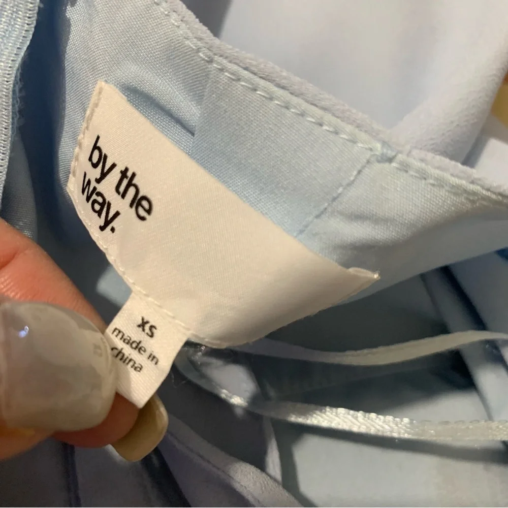 Revolve Dress, By the Way Morgan Layered Mini Dress in Blue - Picture 12 of 15